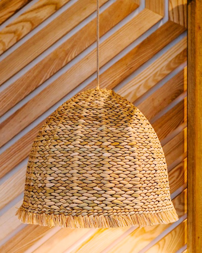 x6 Tarasca Handwoven Natural Palm Pendant Lampshades for private client In New Condition In West Hollywood, CA