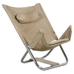 Sedia a sdraio pieghevole X75-4 di Lindau & Lindekrantz per Lammhults, 1972