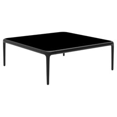 Xaloc Black Coffee Table 80 with Glass Top by Mowee