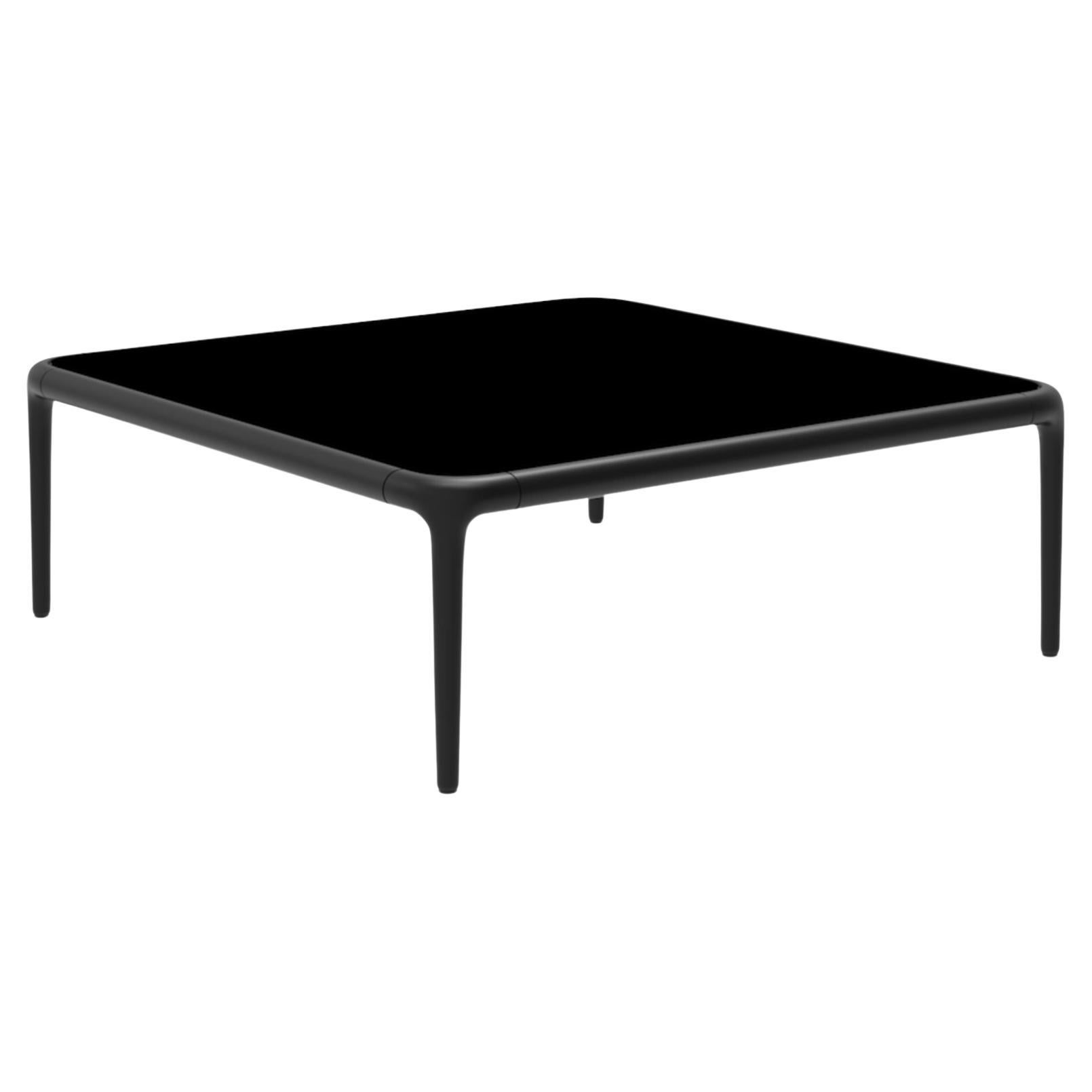 Xaloc Black Coffee Table 80 with Glass Top by Mowee
