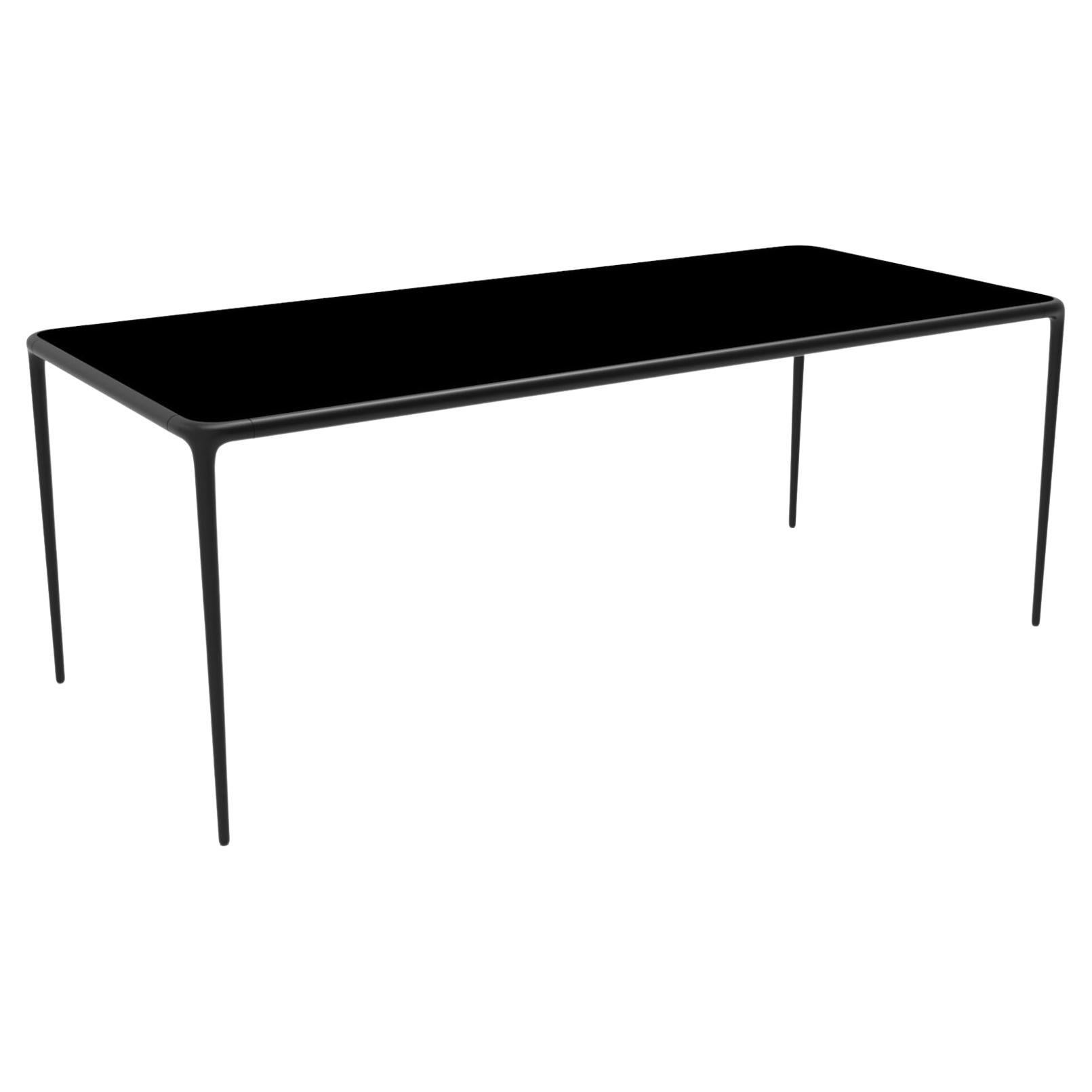 Xaloc Black Glass Top Table 200 by Mowee For Sale