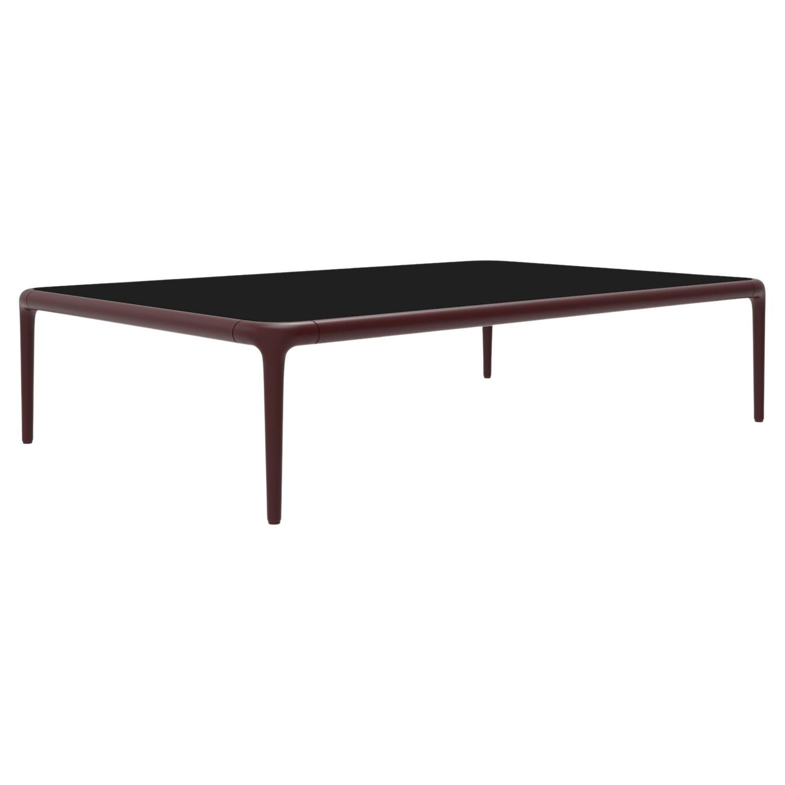 Xaloc Burgundy Coffee Table 120 with Glass Top by Mowee