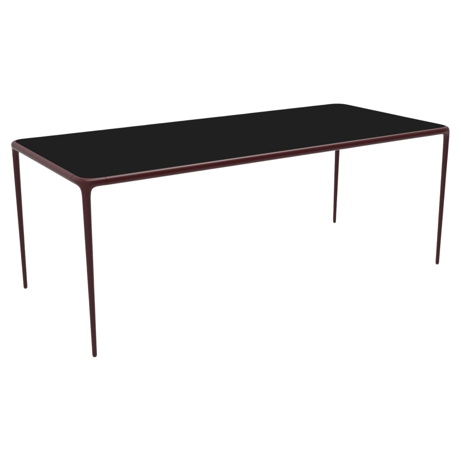 Xaloc Burgundy Glass Top Table 200 by Mowee For Sale