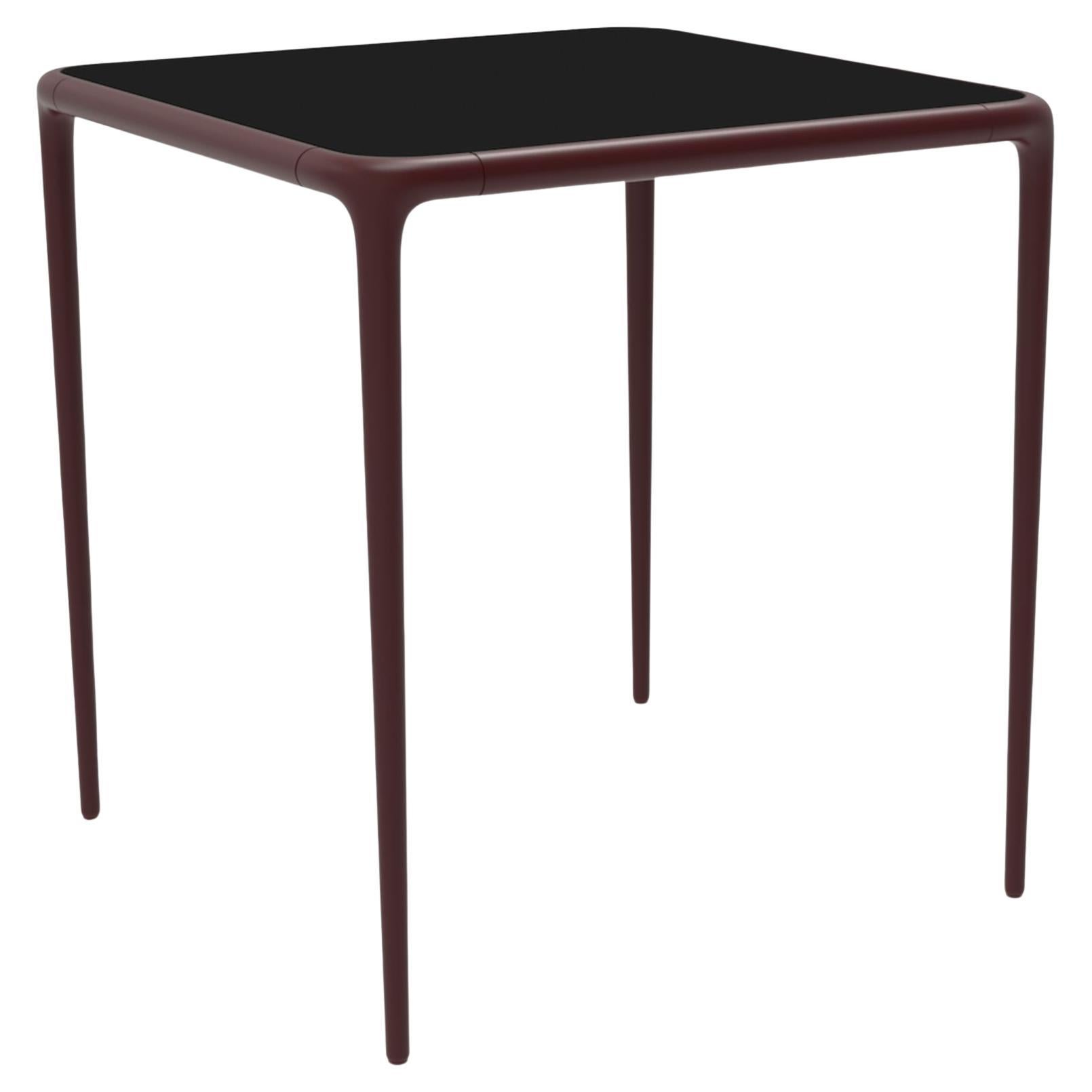 Xaloc Burgundy Glass Top Table 70 by Mowee For Sale