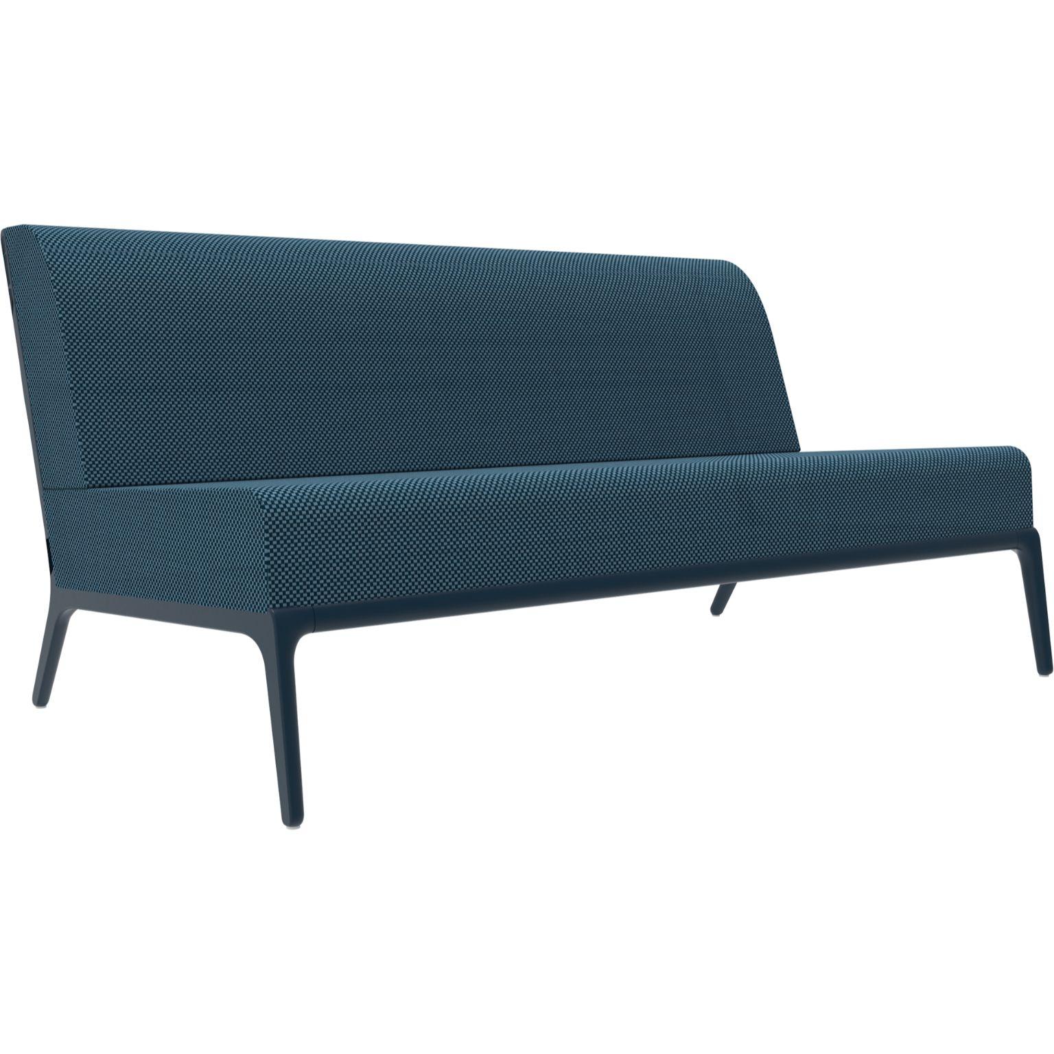 Xaloc Central 160 Navy Modular sofa by MOWEE
Dimensions: D100 x W160 x H81 cm (Seat Height 42cm)
Material: Aluminum, Textile
Weight: 35.5 kg
Also Available in different colors and finishes. 

 Xaloc synthesizes the lines of interior furniture