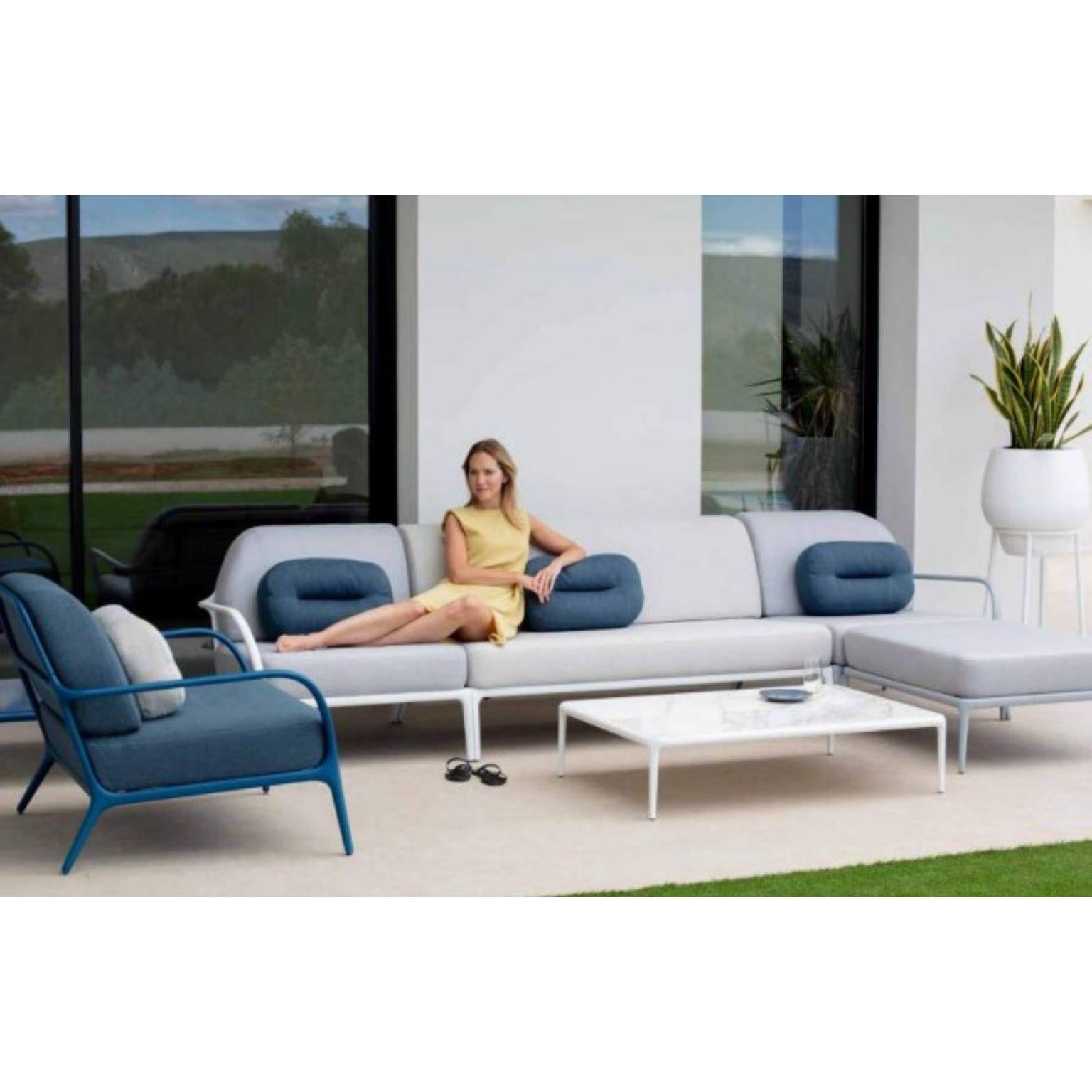 Xaloc Central 160 Modulares Sofa aus Silber von Mowee (Postmoderne) im Angebot