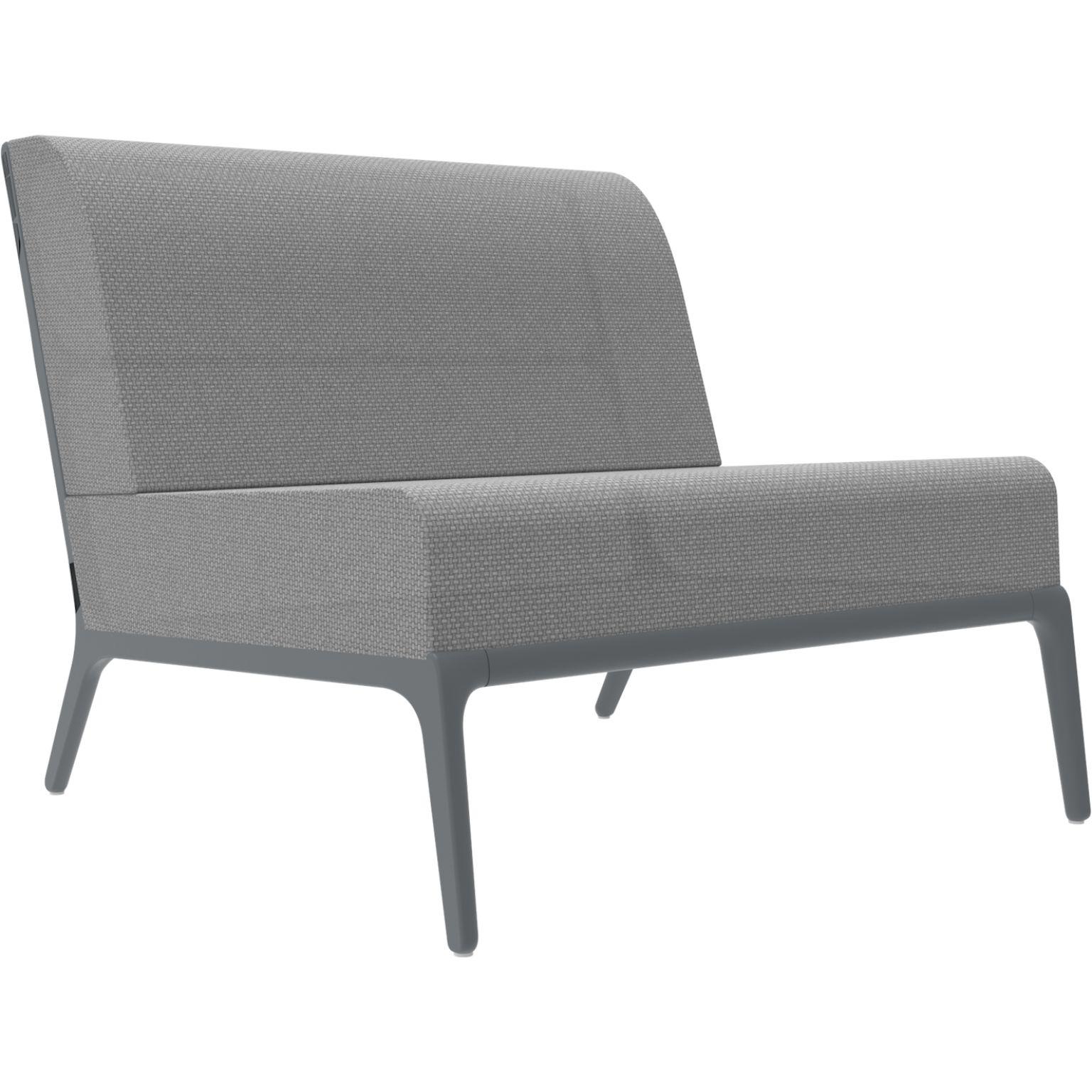 Xaloc Central 90 grey modular sofa by MOWEE
Dimensions: D100 x W90 x H81 cm (Seat Height 42cm)
Material: Aluminum, Textile
Weight: 24 kg
Also Available in different colors and finishes. 

 Xaloc synthesizes the lines of interior furniture to