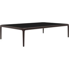 Xaloc Chocolate Coffee Table 120 with Glass Top by Mowee