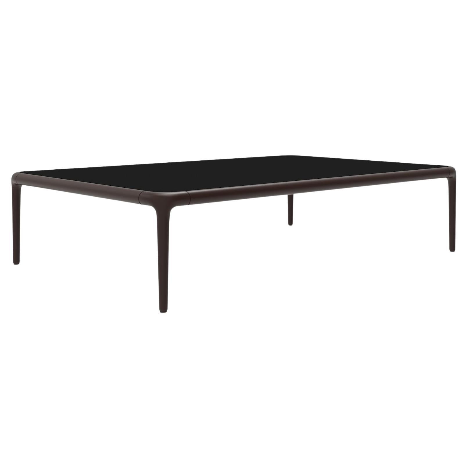 Xaloc Chocolate Coffee Table 120 with Glass Top by Mowee For Sale