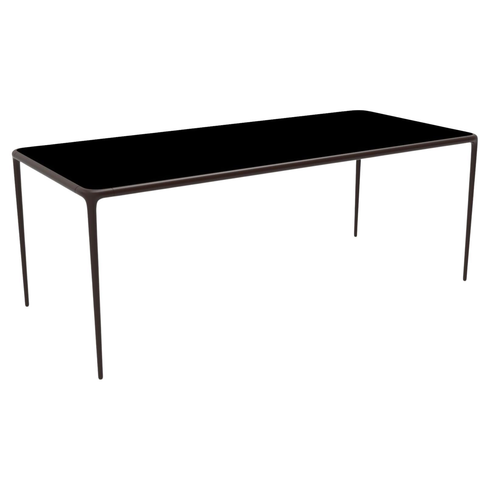 Xaloc Chocolate Glass Top Table 200 by Mowee For Sale