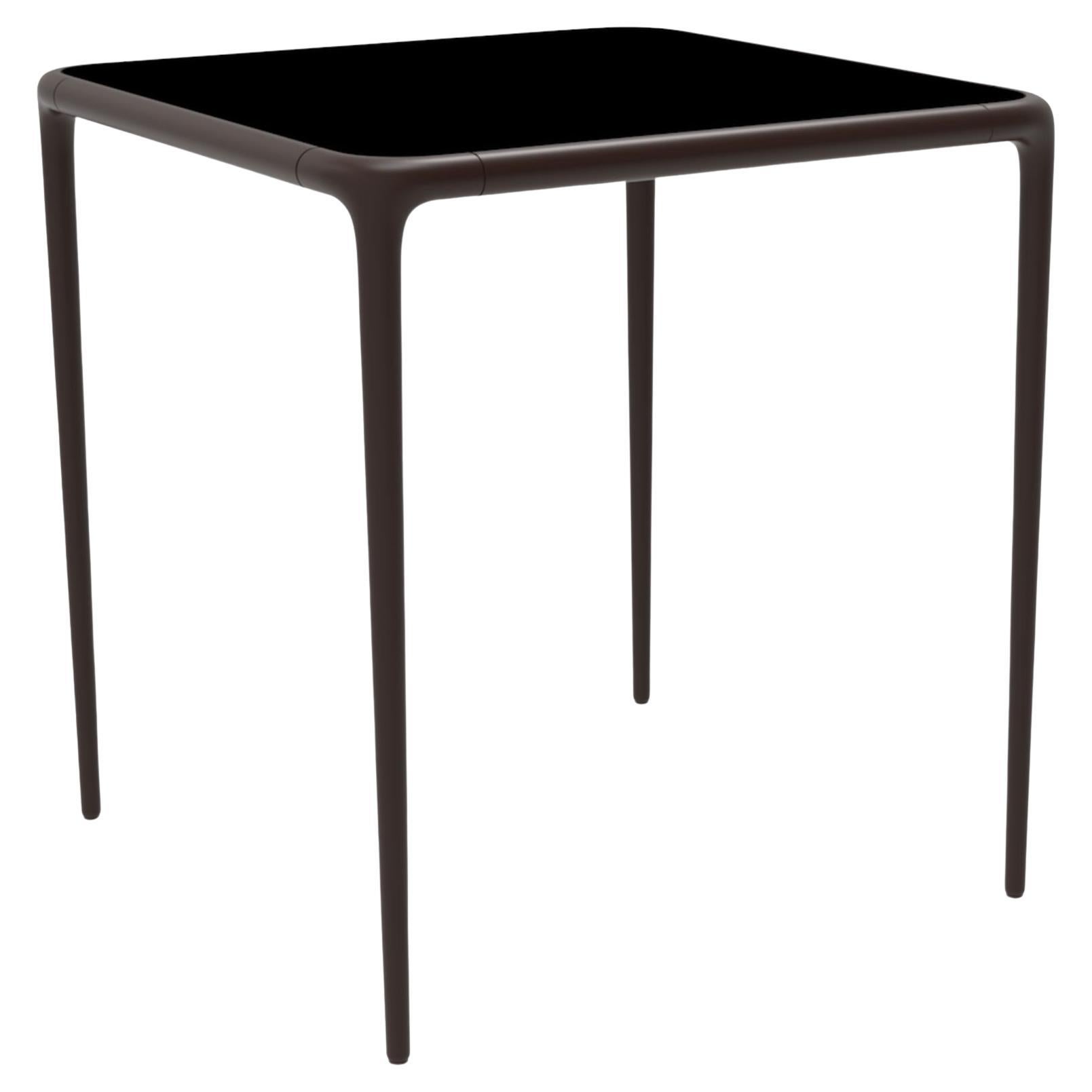 Xaloc Chocolate Top Glass Table 70 by Mowee For Sale