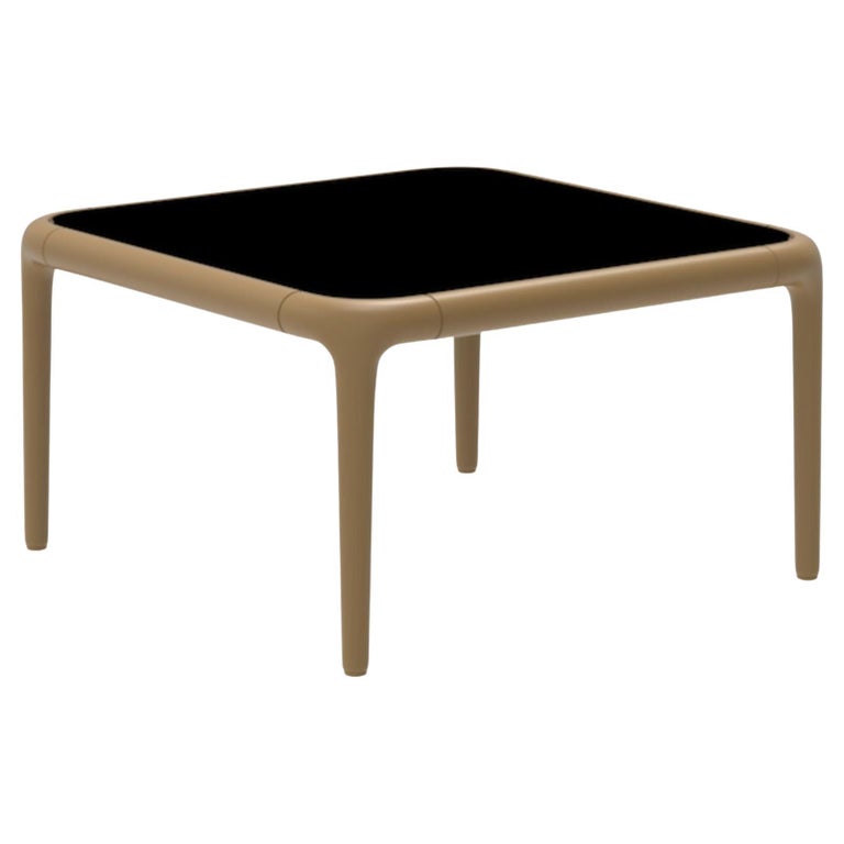 Xaloc Gold Coffee Table 50 with Glass Top by Mowee For Sale at 1stDibs