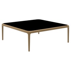 Xaloc Gold Coffee Table 80 with Glass Top by Mowee