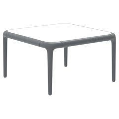 Xaloc Grey Coffee Table 50 with Glass Top by Mowee