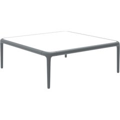 Xaloc Grauer Couchtisch 80er Jahre mit Glasplatte von Mowee