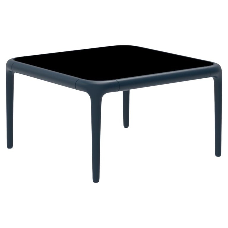 Xaloc Navy Coffee Table 50 with Glass Top by Mowee For Sale at 1stDibs