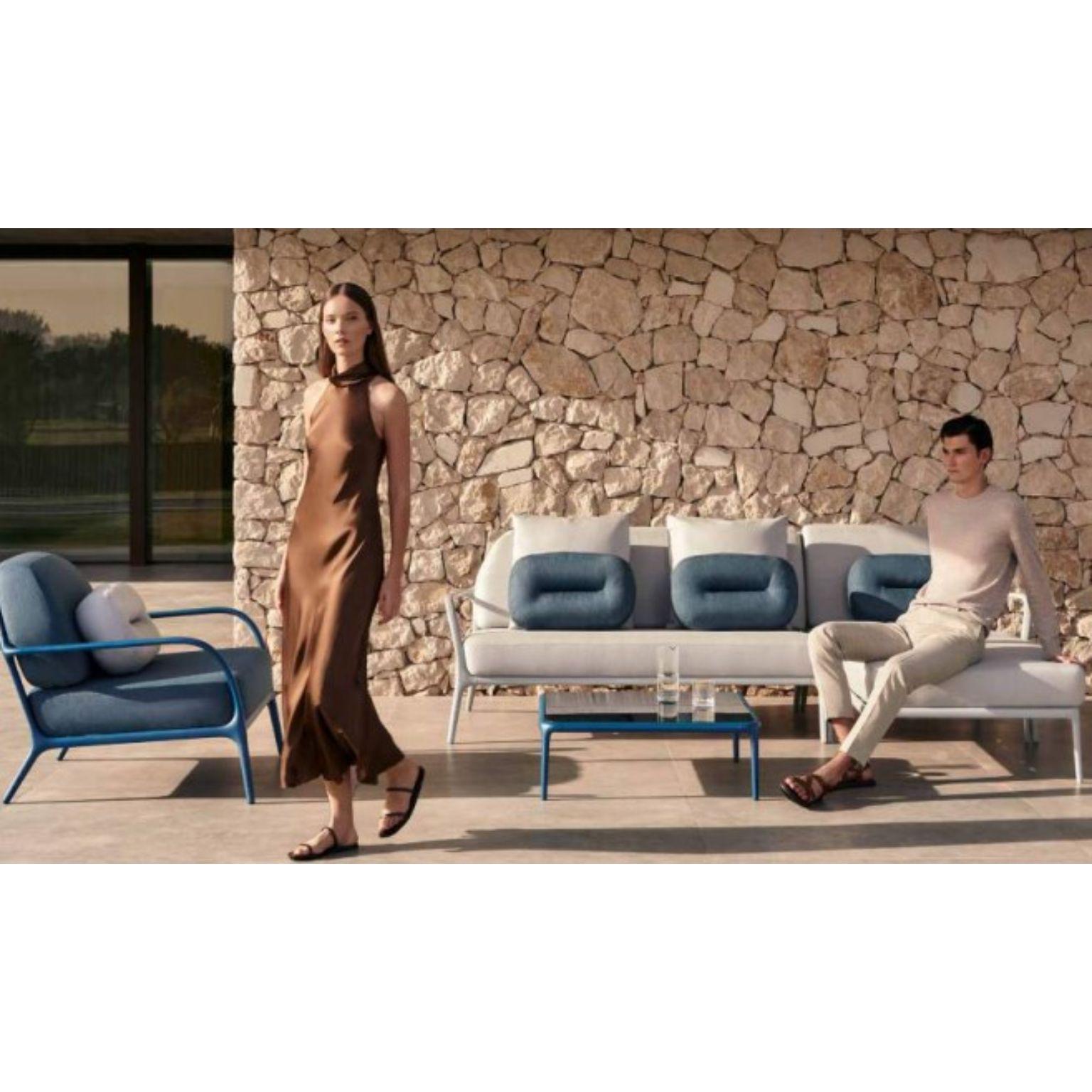 Espagnol Table basse Xaloc Salmon 120 avec plateau en verre de Mowee en vente