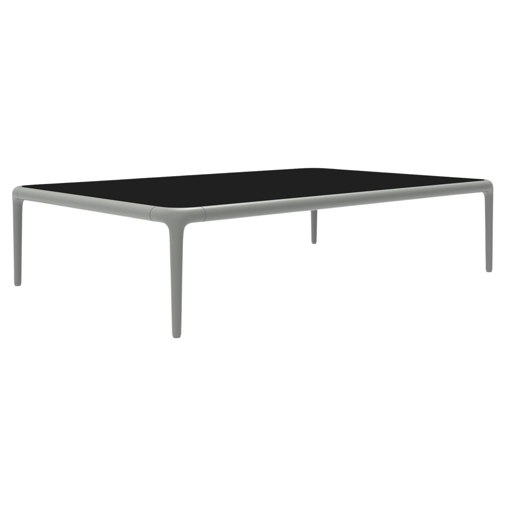 Table basse Xaloc en argent 120 avec plateau en verre par Mowee