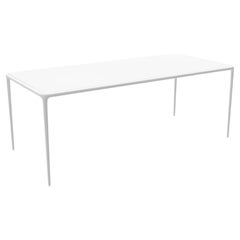 Xaloc Mesa blanca con tapa de cristal 200 by Mowee