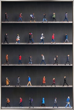 "Downtown Seattle" Zeitgenössische figurative Fotografie auf Aluminium mit Rahmen