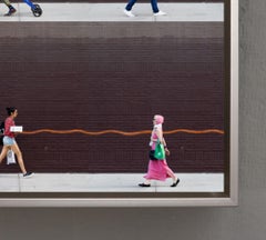 "East Village, NYC" Contemporary Figurative Framed Photograph on Aluminum