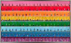 "Gilbert Baker's Global Rainbow" Zeitgenössische Photographie auf Aluminium mit Rahmen