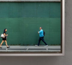 "Nomad, NYC" Contemporary Figurative Timelapse Gerahmte Fotografie auf Aluminium