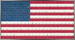 Photographie encadrée du drapeau américain « We the People » sur aluminium