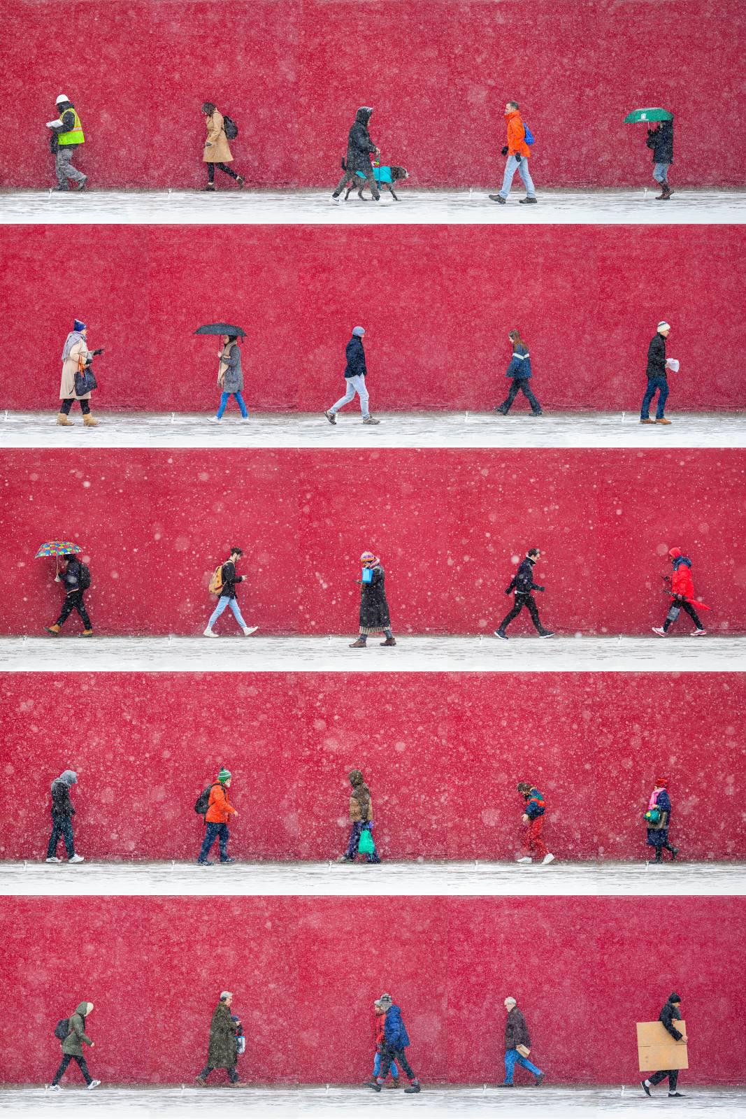Xan Padron Color Photograph - West Village In The Snow, NYC 