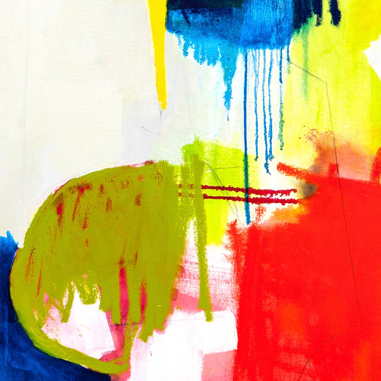 Dawn (Abstract painting) - Yellow Abstract Painting by Xanda McCagg