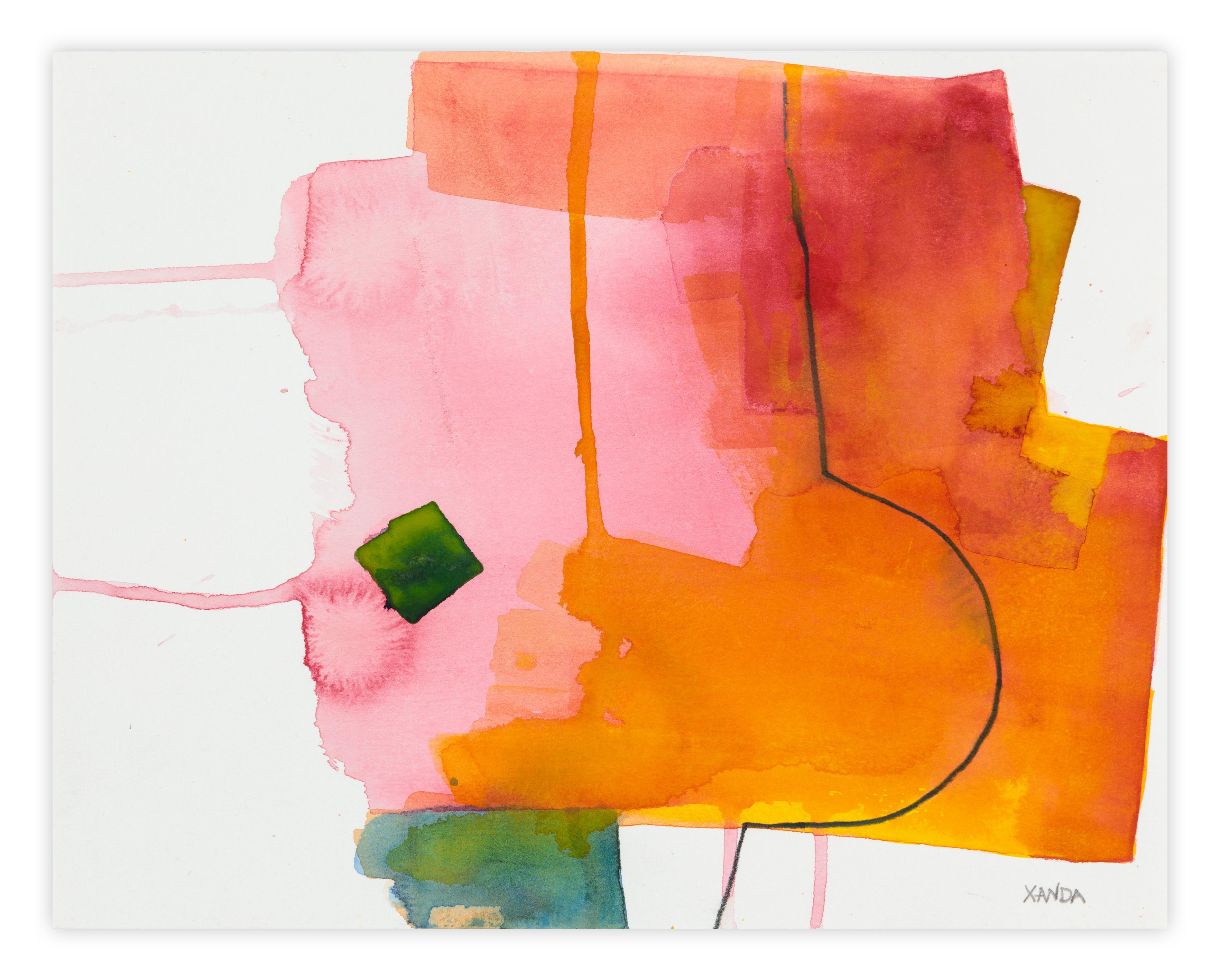 Abstract Painting Xanda McCagg - Embrace 14 (Peinture abstraite)
