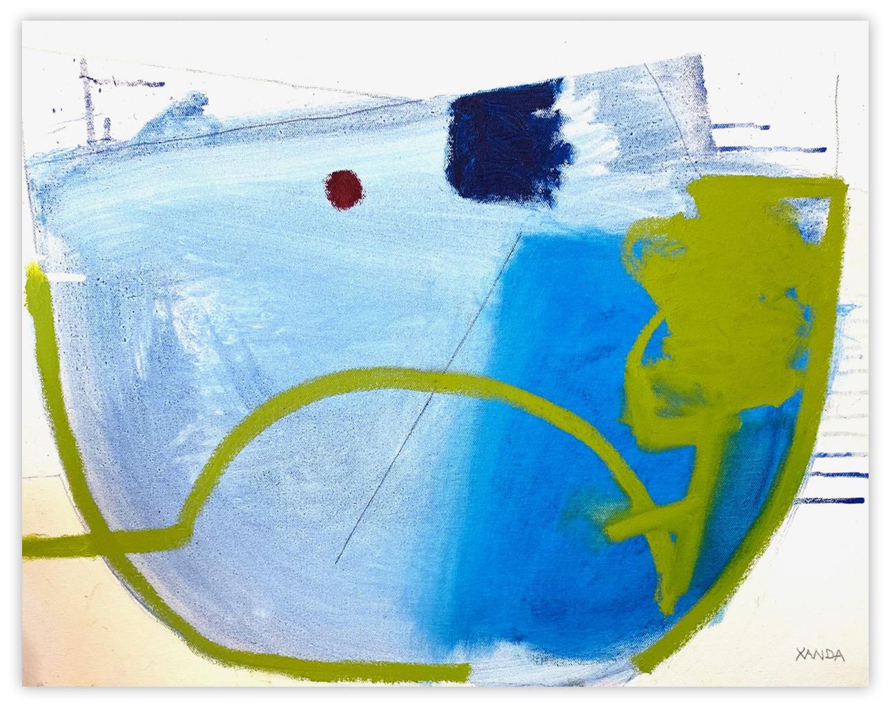 Abstract Painting Xanda McCagg - Hold-Ing (peinture abstraite)