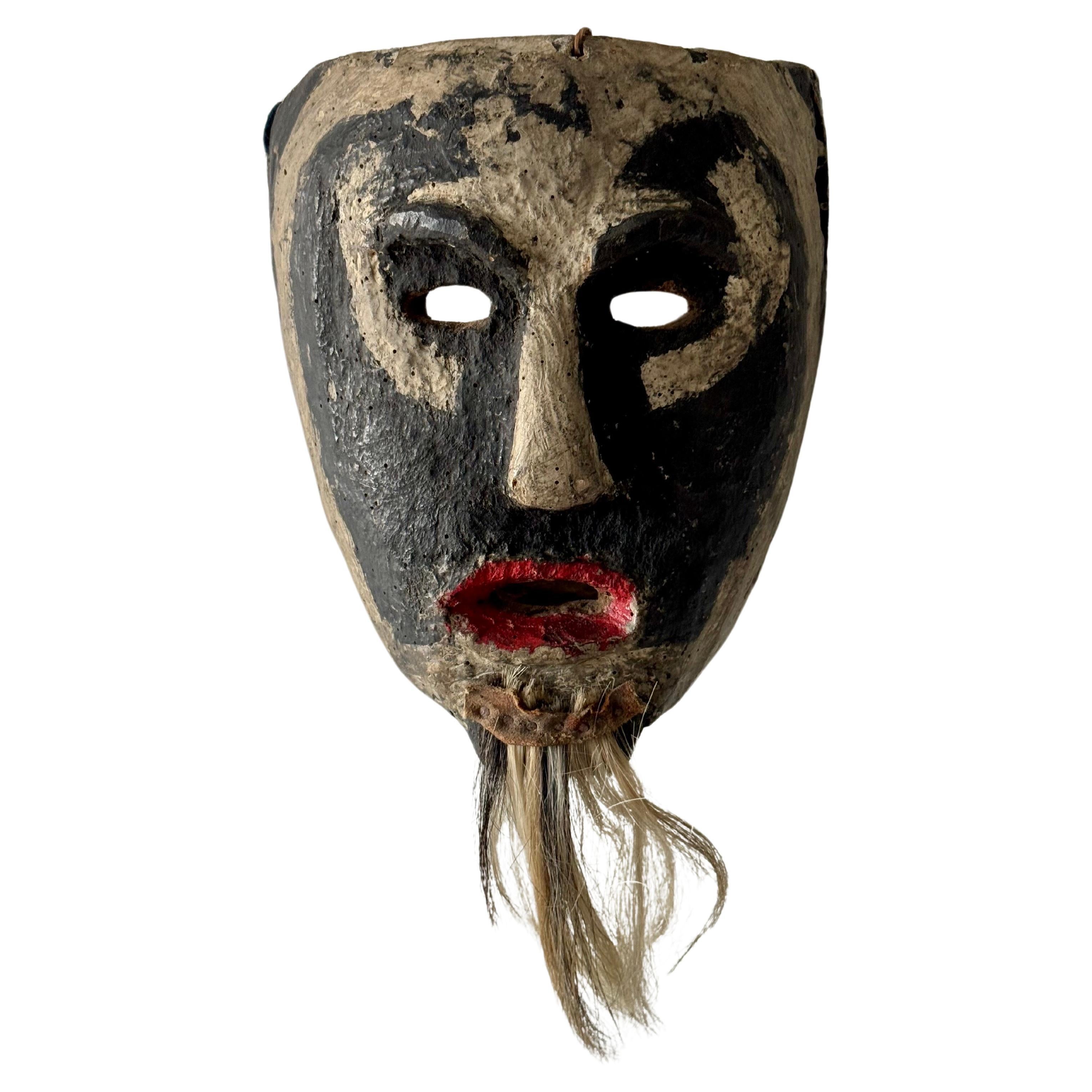 Xantolo Mask From The Huasteca Region Of Hidalgo, Mexico, 1970´s For Sale