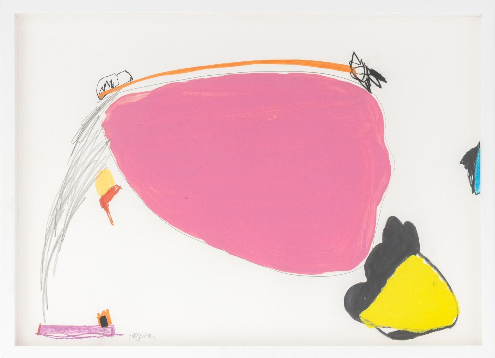 Ohne Titel (Abstrakte Komposition), Mischtechnik auf Papier, 2012 – Mixed Media Art von Xavi Carbonell