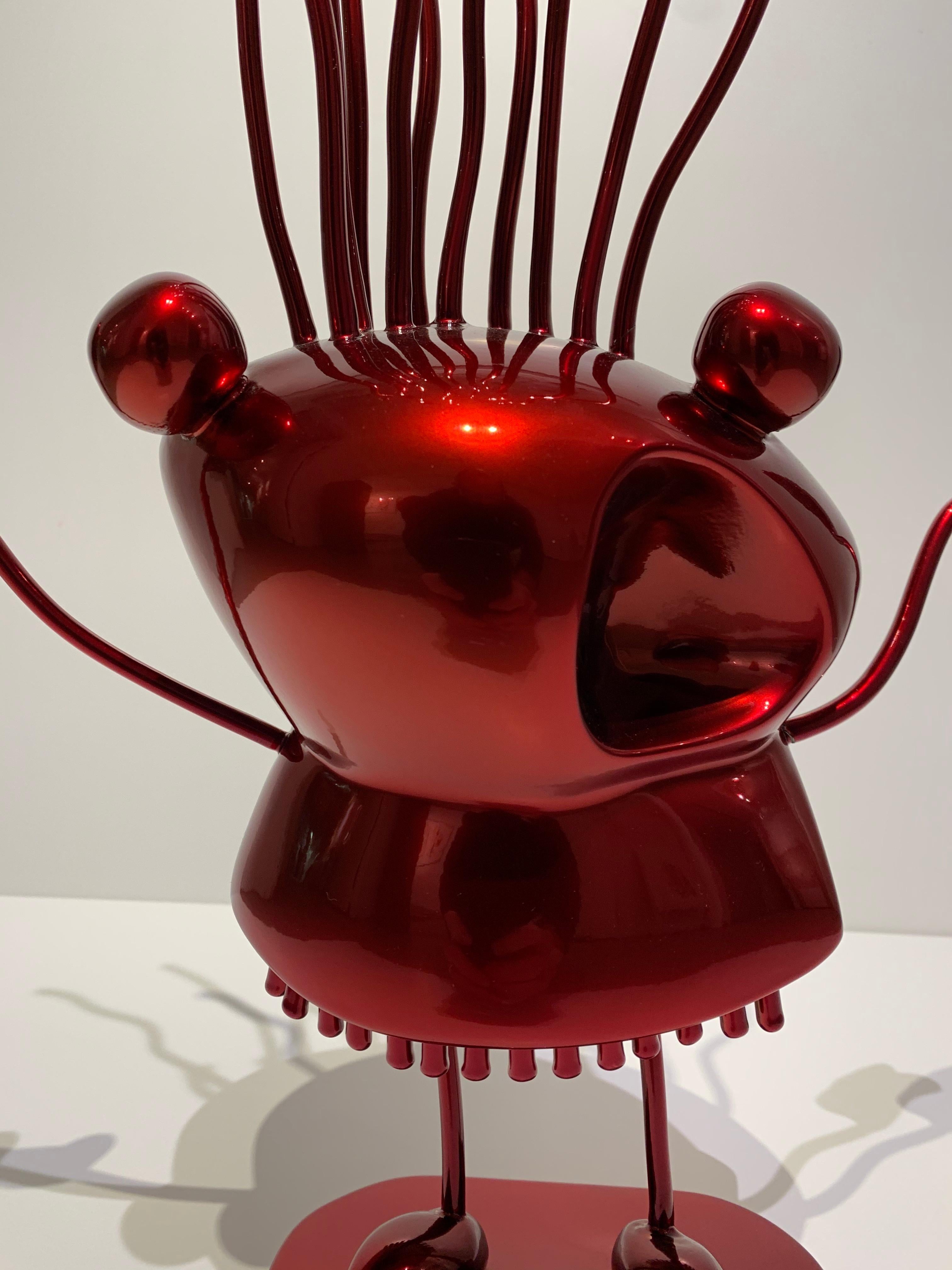 Xavi Carbonell, Le Petite Folle, 2019, Hi-Gloss Red Painted Sculpture 2