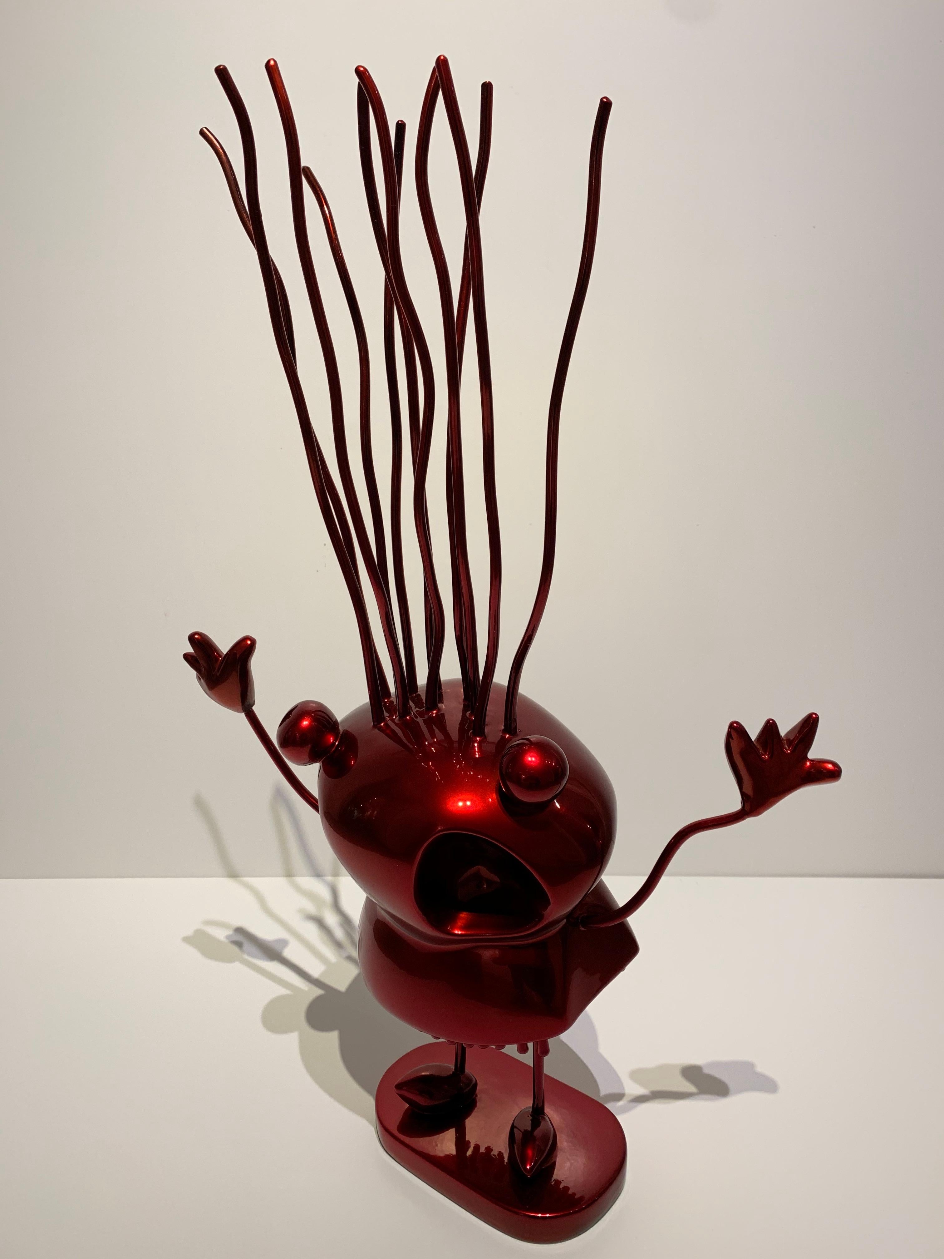 Xavi Carbonell, Le Petite Folle, 2019, Hi-Gloss Red Painted Sculpture 3