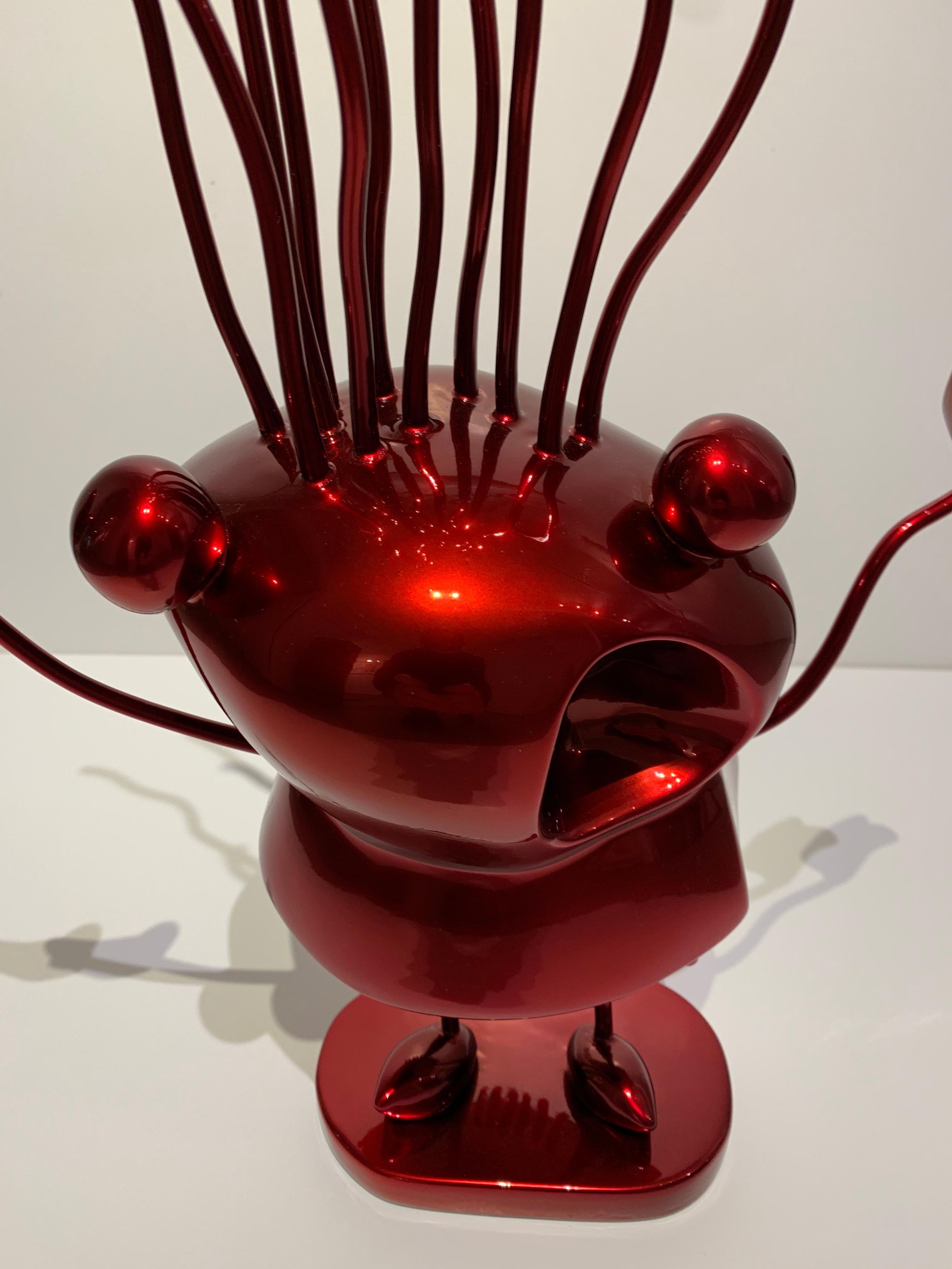 Xavi Carbonell, Le Petite Folle, 2019, Hi-Gloss Red Painted Sculpture 4