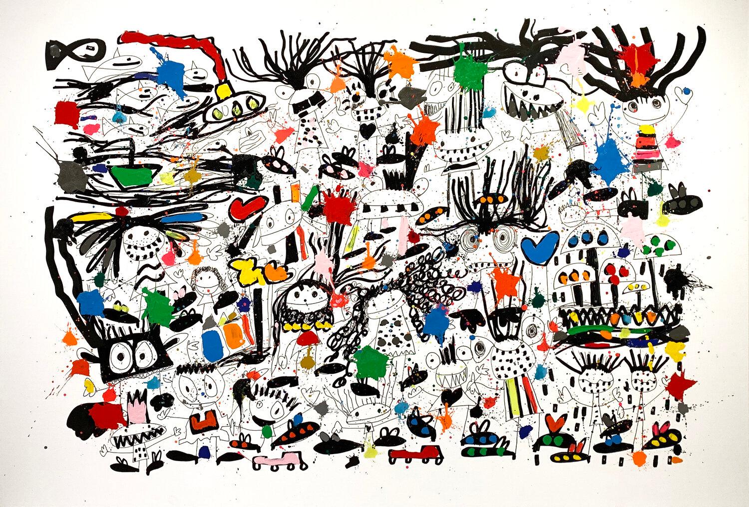 Xavi Carbonell, Untitled 2019, Mixed media on canvas 1