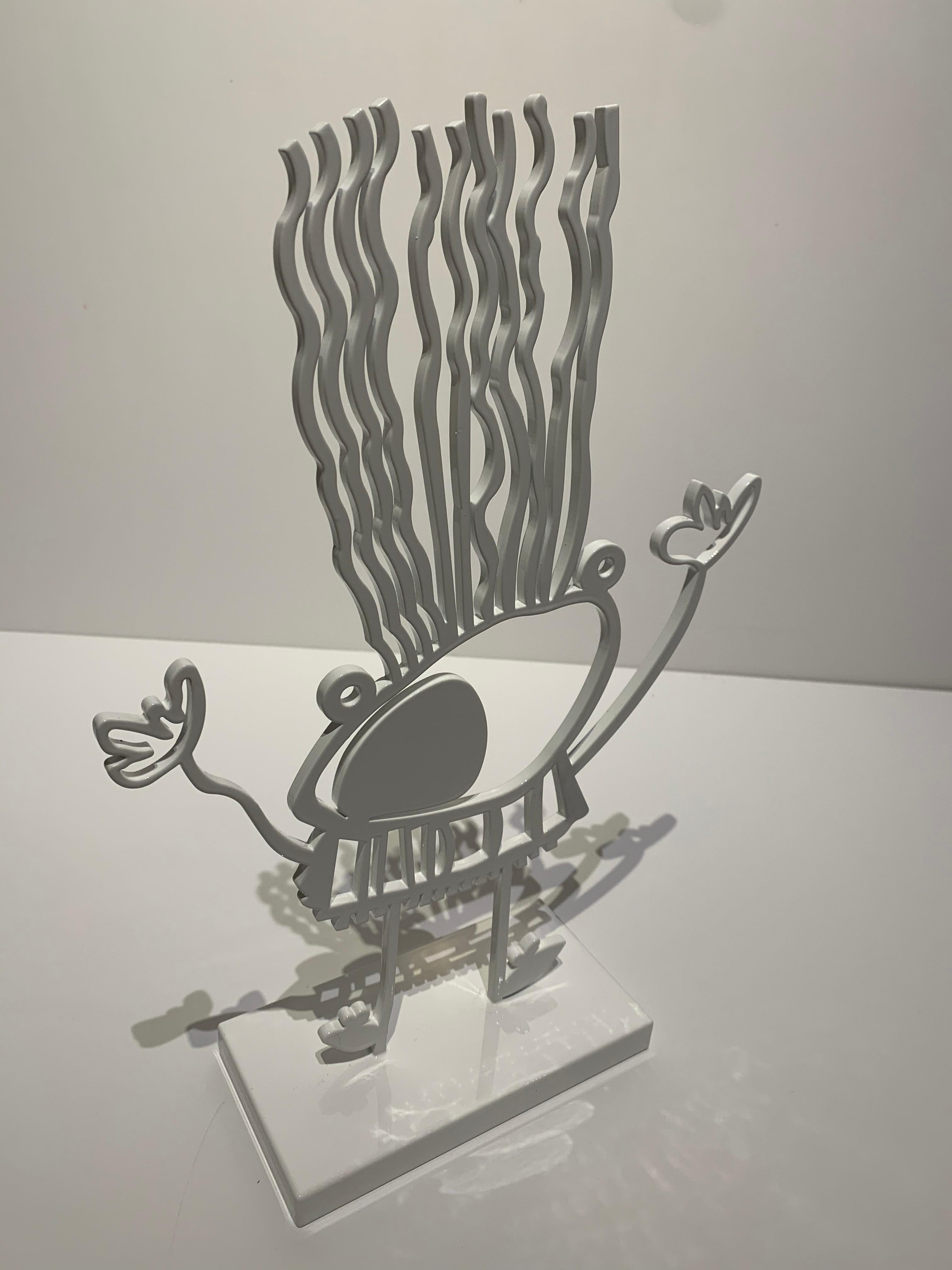 Xavi Carbonell, Untitled 2019, weiß bemalte Metallskulptur 2/25 2