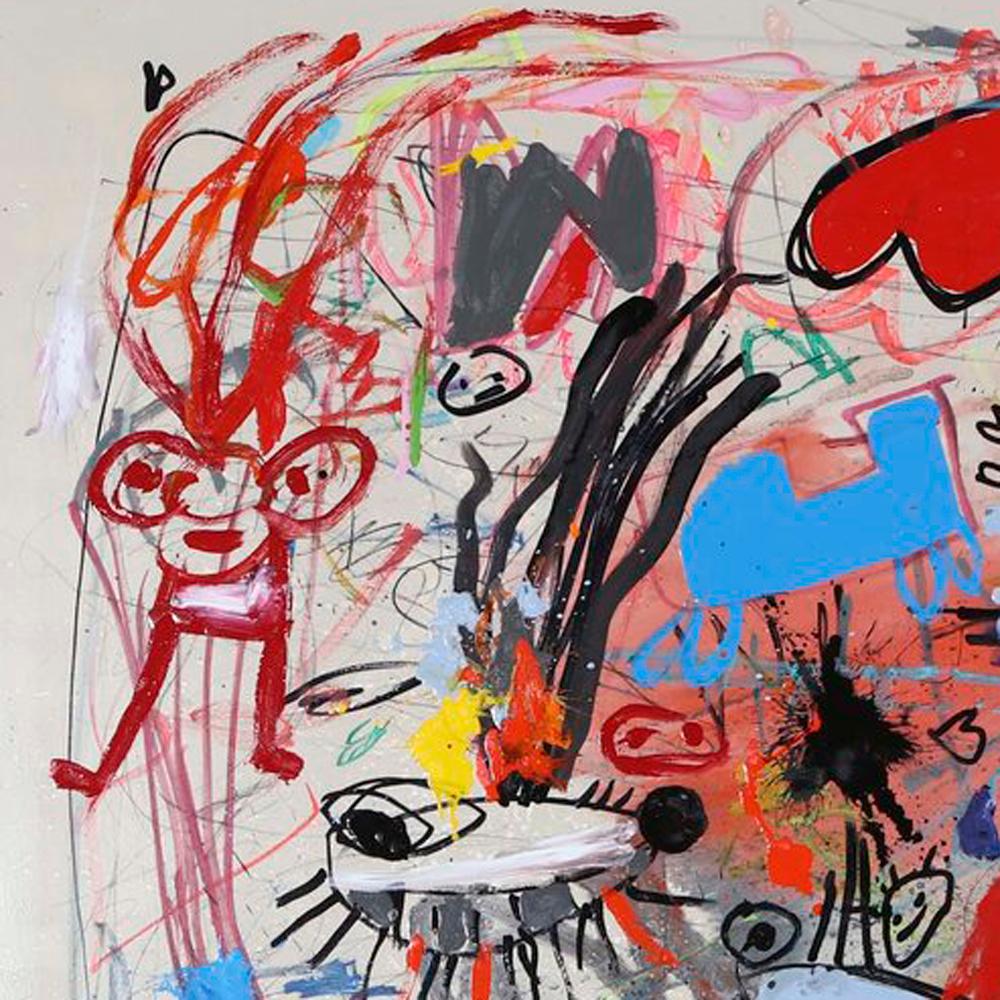 Xavi Carbonell, Sans titre 2022, abstrait, technique mixte sur toile 4