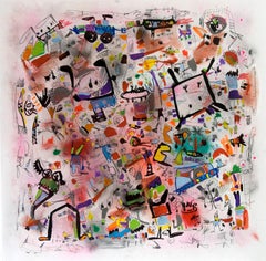 Xavi Carbonell, Untitled 2024, Abstract, Mixed media on canvas