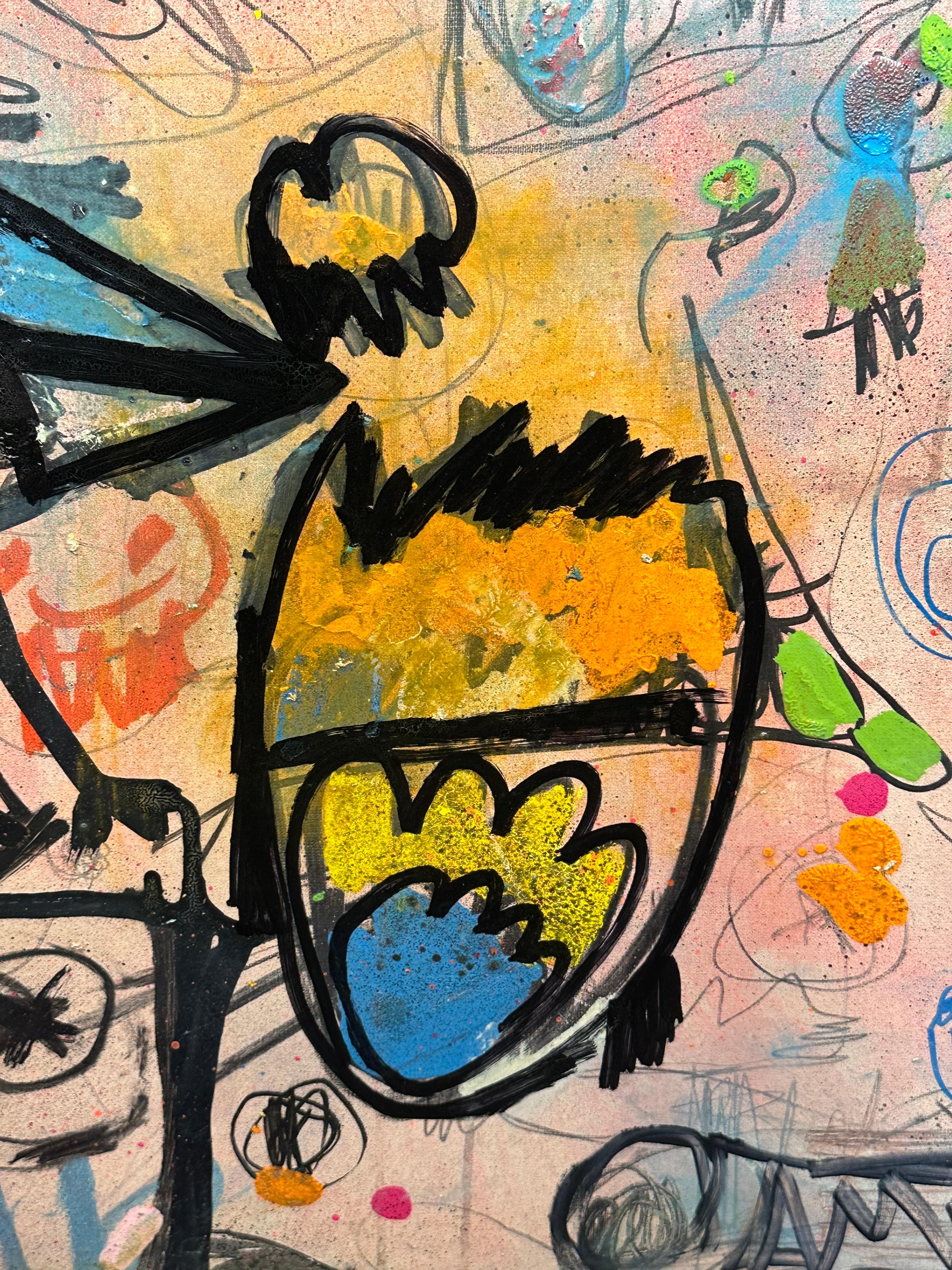 Untitled Mixed Media on Canvas (2024) Contemporary Abstract Painting For Sale 7