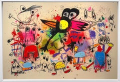 Xavi Carbonell, Untitled mixed media on canvas framed, 2025
