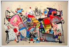 Xavi Carbonell, Untitled mixed media on canvas framed, 2025