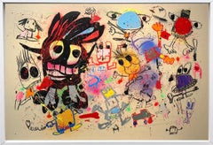Xavi Carbonell, Sans titre, technique mixte sur toile encadrée, 2025