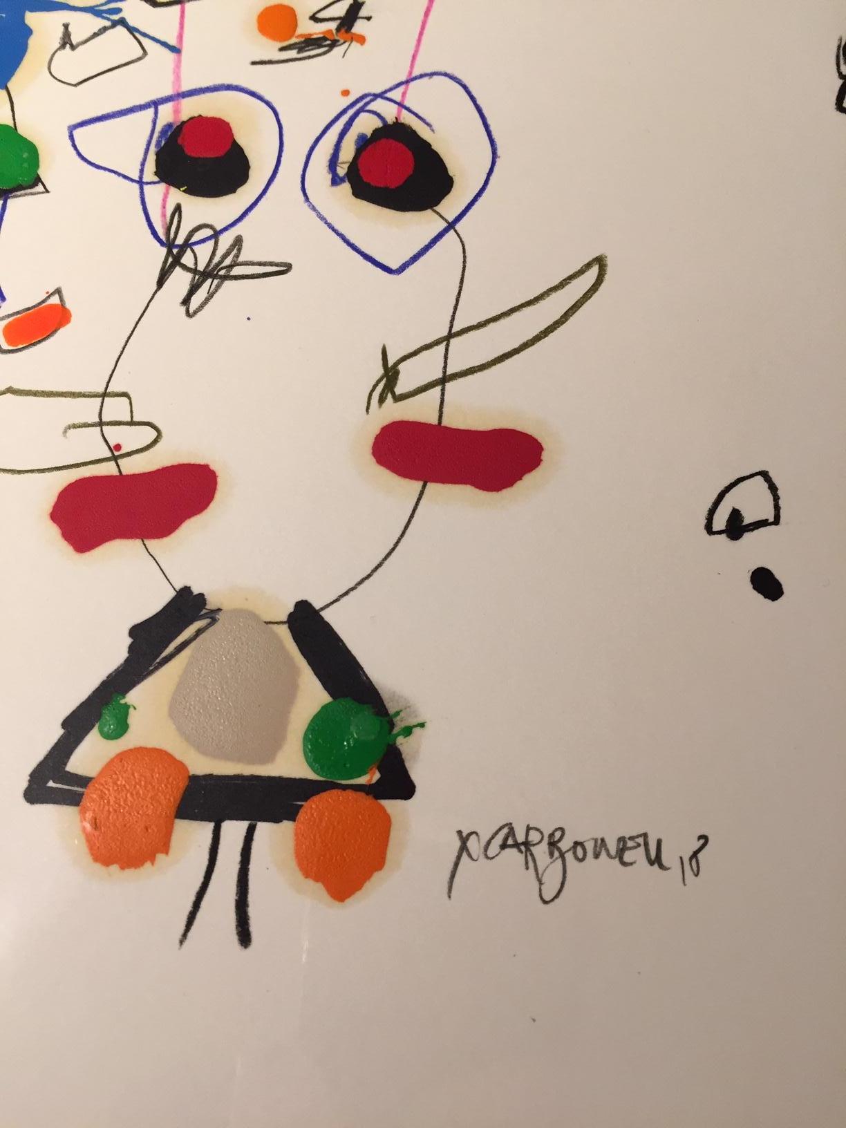 Xavi Carbonell, Untitled mixed media on paper, 2018 1