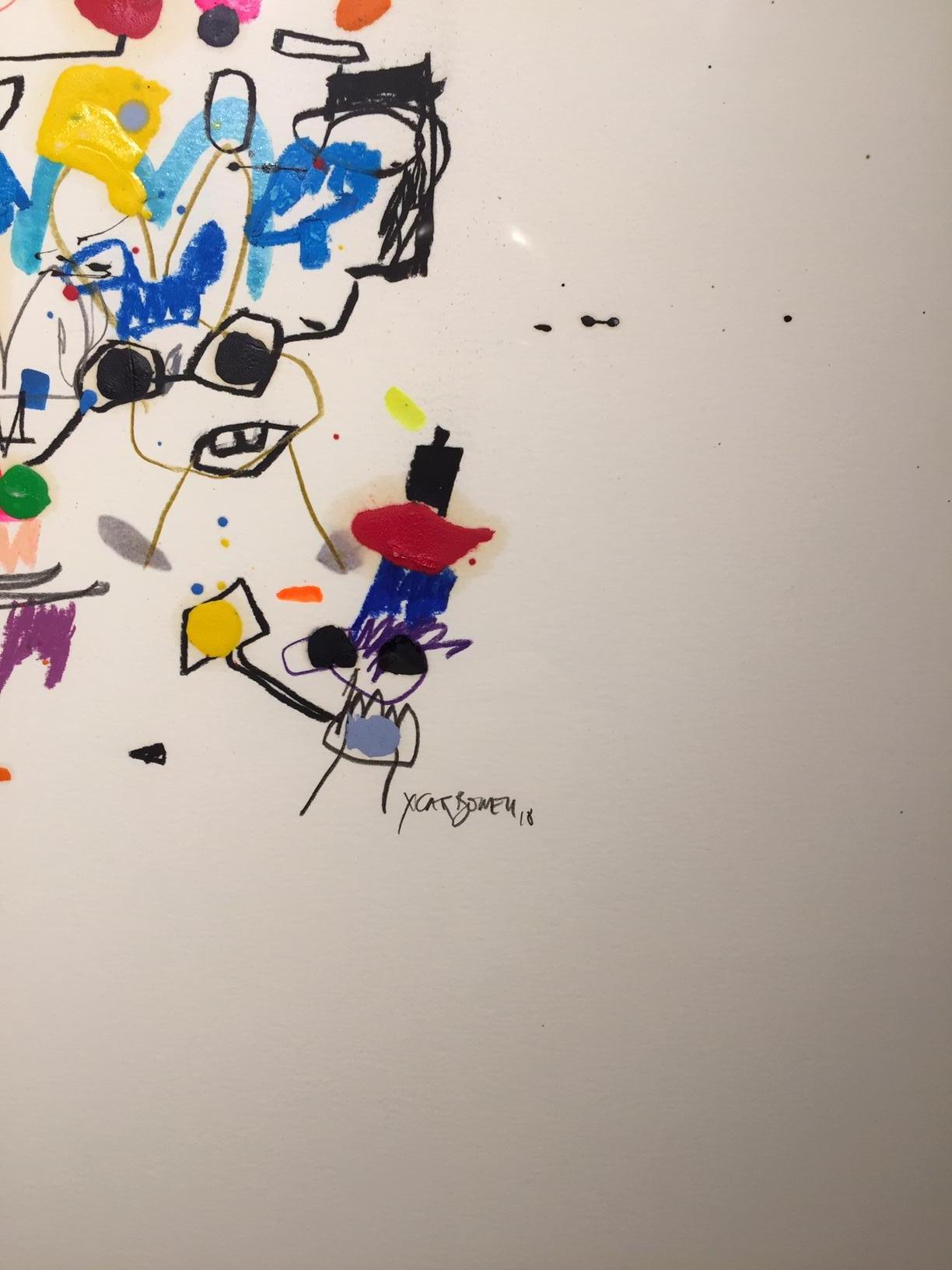 Xavi Carbonell, Untitled mixed media on paper, 2018 1