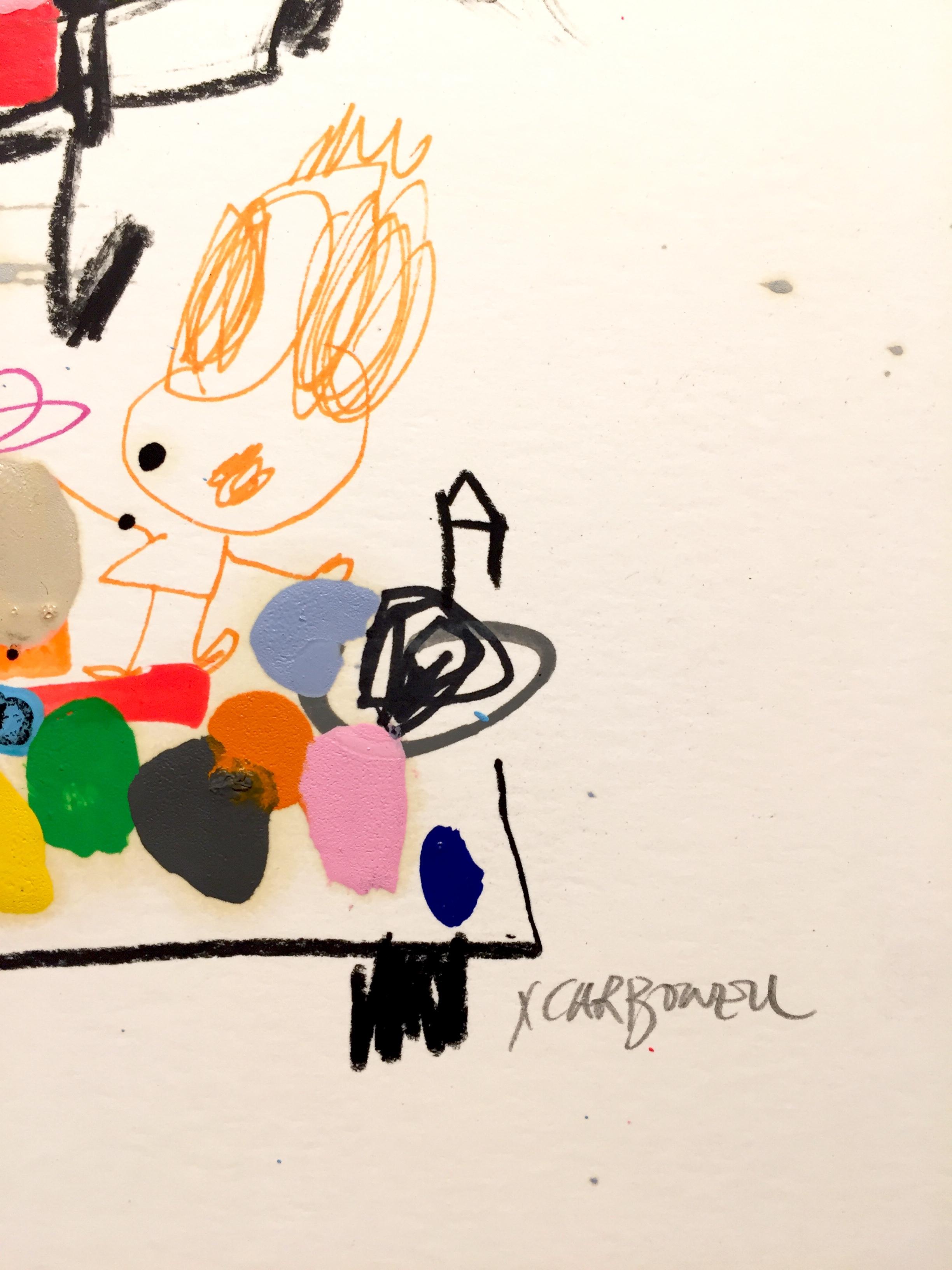 Xavi Carbonell, Untitled mixed media on paper, 2018 3