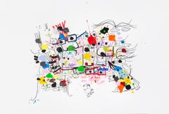 Xavi Carbonell, Untitled mixed media on paper, 2018