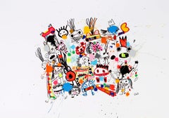 Xavi Carbonell, Untitled mixed media on paper, 2018